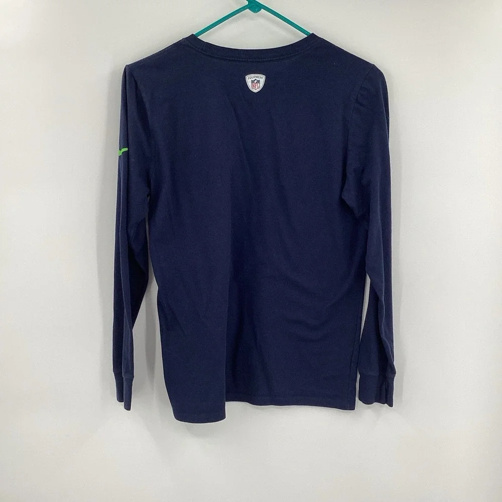 Boys Nike NFL Seattle Seahawks Football Long Sleeve Tshirt- Youth Large‎
